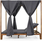 Merax Outdoor Sofa Bed for Patio, Patio Outdoor Canopy Daybed - Image 5
