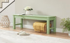 Psilvam Outdoor Bench, Two Person Poly Lumber Porch Bench, Weatherproof Garden - Image 2