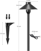 PARTPHONER Low Voltage Landscape Lighting 12-Pack, Aluminum 12V Pathway Lights - Image 7