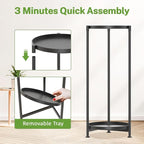 iDavosic.ly 2 Tier Corner Plant Stand Indoor, Tall Vertical Metal Flower Heavy - Image 5