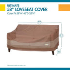 DUCKCOVERS Ultimate Waterproof 58 Inch Deep Loveseat Cover, Patio Furniture - Image 8