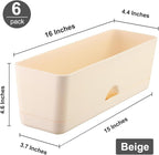 6 Pack Rectangle Planter 16x4.4 Inch Window Boxes Planters Rectangular Large - Image 6