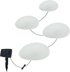 SUNNYPARK Solar Garden Lights Outdoor Set of 4 Plastic Pebble Shape Decorative - Image 2