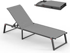 Aluminum Chaise Lounge Chair Outdoor, Foldable & No Assembly Pool Lounge Chairs by Oasbira
