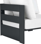 Modway Tahoe Aluminum Outdoor Sectional Corner Chair in Gray White - Image 6