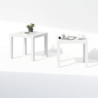 Furinno Classic Coffee Table Set of 2, Square Modern Coffee Table - Image 6