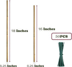 50PCS Plant Stakes, Natural Bamboo Stakes, Garden Stakes - Image 2