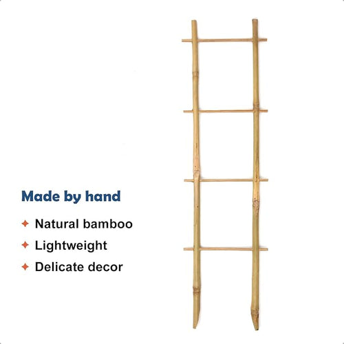 3Pack Bamboo Trellis 16 Inch Ladder Shaped Small Plant Trellis - Image 2