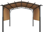 VEVOR 10 x 10 ft Outdoor Pergola, Arched Top Metal Pergola, Retractable Pergola - Image 11