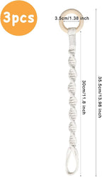 3 Pack Adjustable Macrame Plant Hanger Extenders Connectable Rope Hanging Plant - Image 2