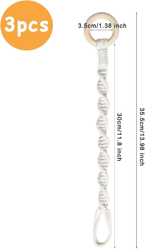 3 Pack Adjustable Macrame Plant Hanger Extenders Connectable Rope Hanging Plant - Image 2
