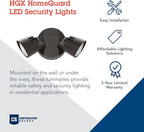Lithonia Lighting HomeGuard 2-Light LED Outdoor Flood Lights, Wall or Ceiling - Image 2
