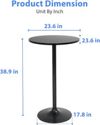 FDW Bistro Pub Table 2 Pack 40 Inch Height Cocktail Table Round Bistro Bar Table - Image 3