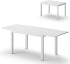 All-Aluminum Expandable Outdoor Patio Dining Table by Oasbira