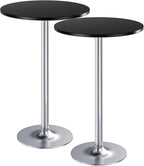 Furmax Bistro Pub Table Round Bar Height Cocktail Table by Furmax