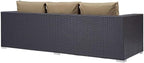 Modway Convene Wicker Rattan Outdoor Patio Sofa - Image 5