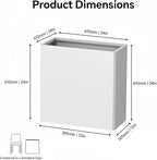 Tall Planters -24X12X24 inch Galvanized Steel Planter Box - Image 3