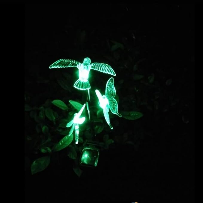 Solar Garden Stake Lights Hummingbird Butterfly and Dragonfly Multi-Color - Image 6