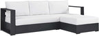 Modway Tahoe Modular Aluminum 2-Piece Outdoor Patio Furniture Gray White - Image 3