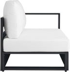 Modway Tahoe Aluminum Modular Right-Facing Outdoor Patio Loveseat in Gray White - Image 4