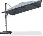 PURPLE LEAF 10 Feet Patio Umbrella Outdoor Cantilever Square Umbrella Aluminum - Image 9