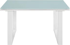 Modway Fortuna Aluminum Outdoor Patio Side Table in White - Image 3