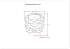 SIMPLIHOME Coates Contemporary Round Macrame Pouf in Cloud Grey Cotton - Image 3