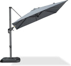 PURPLE LEAF 8 Feet Patio Umbrella Outdoor Cantilever Square Umbrella Aluminum - Image 2