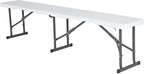 LIFETIME Portable Folding Bench, 6‑Foot Fold‑in‑Half, UV‑Resistant Seat by Lifetime