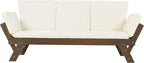 Merax Patio Sofa, Outdoor Adjustable Wooden Daybed, Chaise Lounge - Image 8