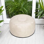 Thgonwid Unstuffed Moroccan Storage Pouf Foot Stool Ottoman Seat Handmade Faux - Image 5