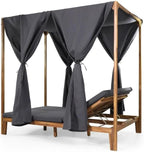 Merax Outdoor Sofa Bed for Patio, Patio Outdoor Canopy Daybed - Image 4