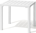 Crestlive Products Outdoor Side Table, Aluminum Rectangular Side/End Table - Image 9