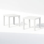 Furinno Classic Coffee Table Set of 2, Square Modern Coffee Table - Image 4
