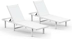Aluminum Outdoor Lounge Chairs Set of 2, Pool Lounge Chairs - Image 7