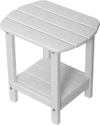 nalone Adirondack Side Table 16.5" Outdoor Side Table HDPE Plastic Double by NALONE