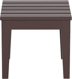 WestinTrends Ashore Outdoor Patio Modern Adirondack Side Table, Dark Brown - Image 4