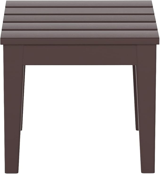 WestinTrends Ashore Outdoor Patio Modern Adirondack Side Table, Dark Brown by WestinTrends