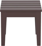 WestinTrends Ashore Outdoor Patio Modern Adirondack Side Table, Dark Brown by WestinTrends