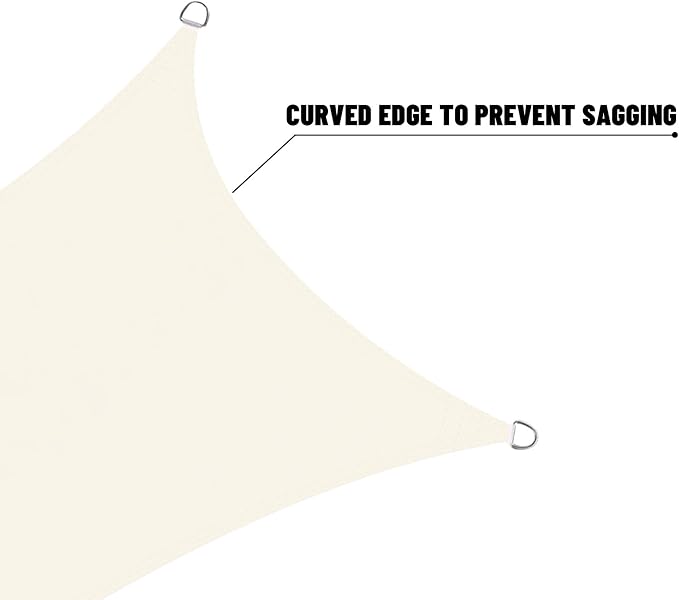 LOVE STORY Rectangle 9'x10' Waterproof Sun Shade Sail Canopy UV Block - Image 7