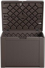 Rubbermaid Medium Resin Outdoor Storage Deck Box Weather Resistant Brown Deck - Image 4