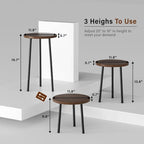 Plant Stand Indoor 2 Pack: Plant Table 14''&20'' Wooden & Metel Heavy Duty - Image 2