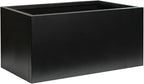 Galvanized Steel Metal Planter Rectangular Indoor 32" L x 16" W x 16" H Black by GZGNEEVL