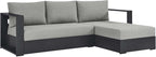 Modway Tahoe Modular Aluminum 2-Piece Outdoor Patio Furniture Gray, - Image 3