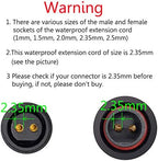 16AWG Waterproof Extension Cable, 9.84FT 2Pin Extension Lead Waterproof Cord - Image 6