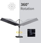 PURPLE LEAF 9' X 11.5' Patio Umbrella - Image 7