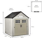 Rubbermaid 7 Foot by 7 Foot Weatherproof Outdoor Storage Shed - Image 5