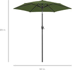 Best Choice Products 7.5ft Heavy-Duty Round Outdoor Market Table Patio Umbrella - Image 7