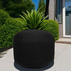 BIRDROCK HOME Outdoor Pouf Ottoman | Hand Woven Waterproof Foot Stool - Image 2