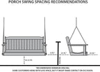 Amish Casual Heavy Duty Mission Treated Porch Swing, Semi-Solid Black Stain - Image 3